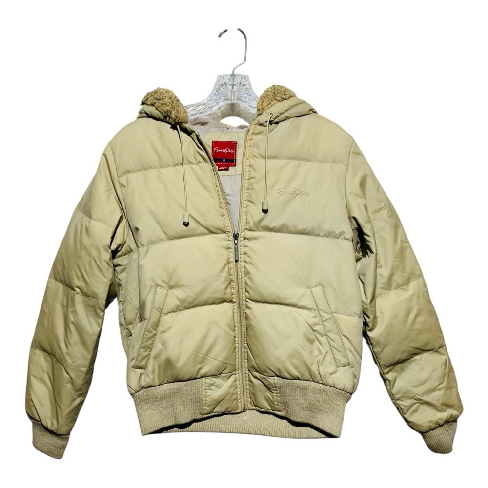 Womens Vintage South Pole Hooded Puffer Jacket Size Small